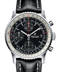  Shop Authentic Breitling Navitimer 1 Chronograph 41mm Automatic Black Dial Black Leather Strap Mens Watch - A13324121B1P1 - Luxxuri