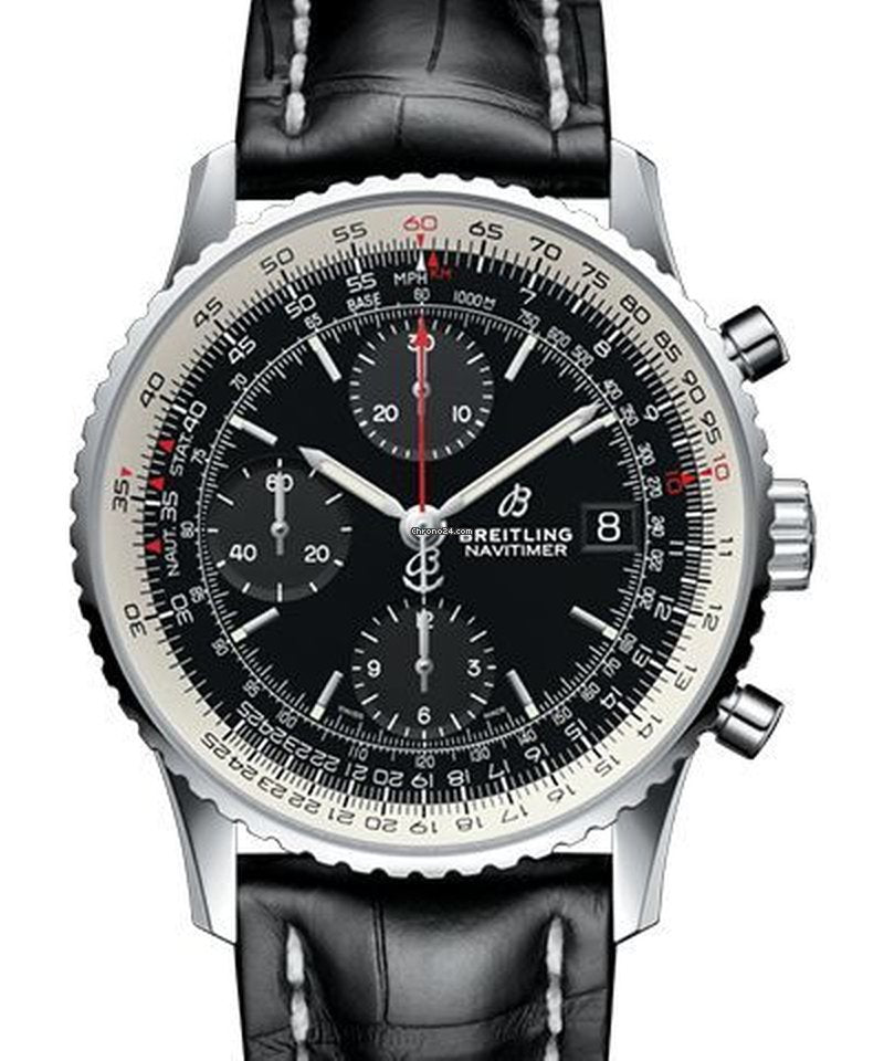  Shop Authentic Breitling Navitimer 1 Chronograph 41mm Automatic Black Dial Black Leather Strap Mens Watch - A13324121B1P1 - Luxxuri