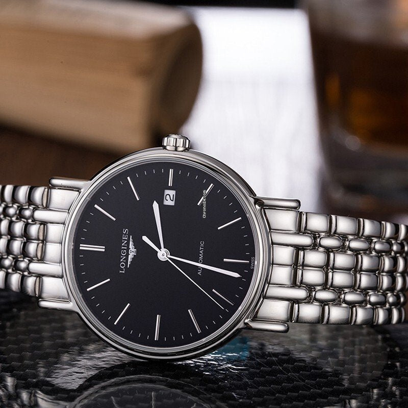  Shop Authentic Longines Presence 38.5mm Automatic Stainless Steel Watch for Men - L4.921.4.52.6 - Luxxuri