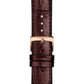 Tissot Carson Premium Powermatic 80 White Dial Brown Leather Strap Watch For Men - T122.407.36.031.00