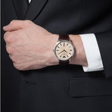 Shop Authentic Emporio Armani Classic Quartz Brown Dial Brown Leather Strap Watch For Men - AR2427 - Luxxuri