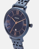  Shop Authentic Fossil Jacqueline Blue Dial Blue Steel Strap Watch for Women - ES4094 - Luxxuri