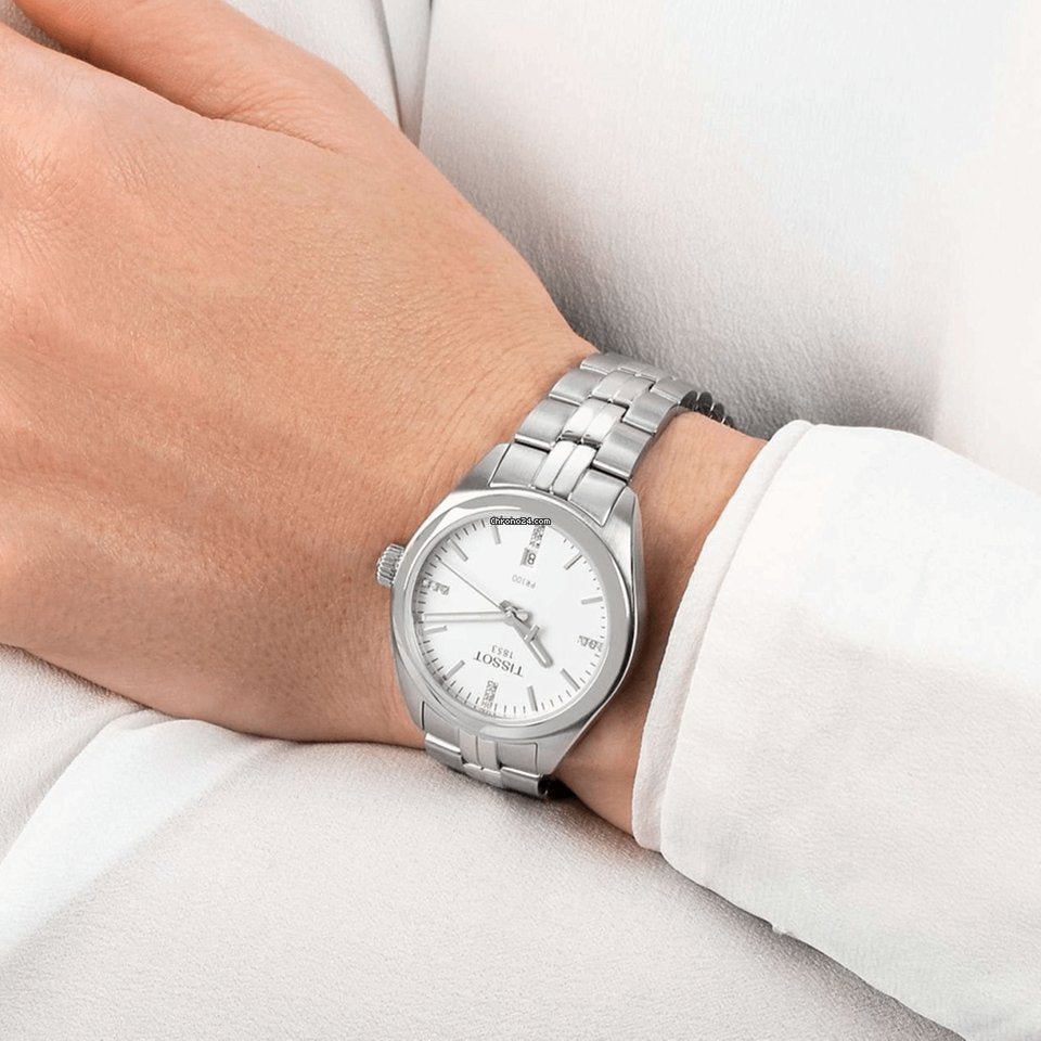 Tissot T Classic PR 100 Lady Silver Dial Watch For Women - T101.210.11.036.00