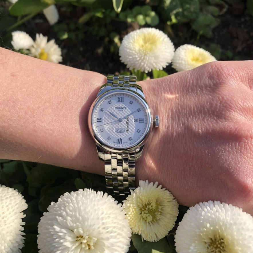  Shop Authentic Tissot Le Locle Lady Automatic Diamonds Silver Dial Silver Steel Strap Watch For Women - T006.207.11.036.00 - Luxxuri