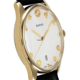  Shop Authentic Gucci G-Timeless Mother of Pearl Dial Black Leather Strap Watch For Women - YA1264044 - Luxxuri