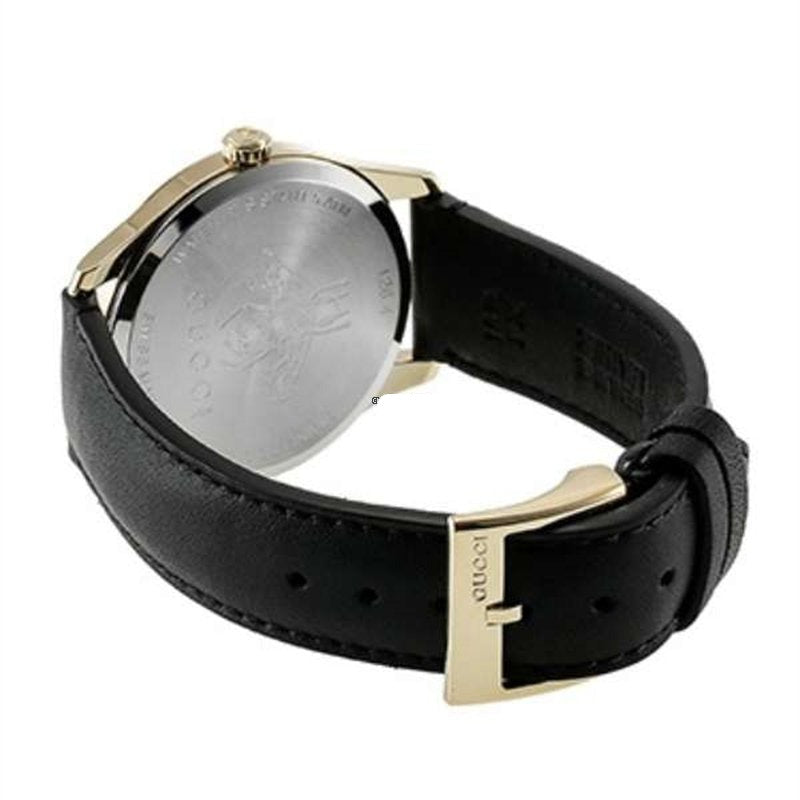 Shop Authentic Gucci G-Timeless Mother of Pearl Dial Black Leather Strap Watch For Women - YA126589 - Luxxuri