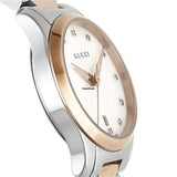  Shop Authentic Gucci G Timeless Diamonds Mother of Pearl Dial Two Tone Steel Strap Watch For Women - YA126544 - Luxxuri