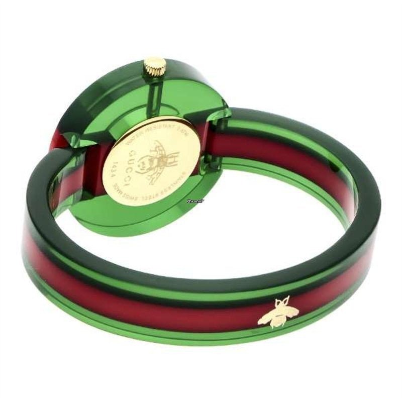 Gucci Vintage Web Mother of Pearl Dial Two Tone Plastic Strap Watch For Women - YA143403