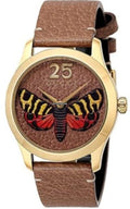  Shop Authentic Gucci G Timeless Butterfly Brown Dial Brown Leather Strap Watch For Women - YA1264063 - Luxxuri