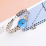  Shop Authentic Calvin Klein Simplicity Blue Dial Silver Steel Strap Watch for Women - K432314N - Luxxuri