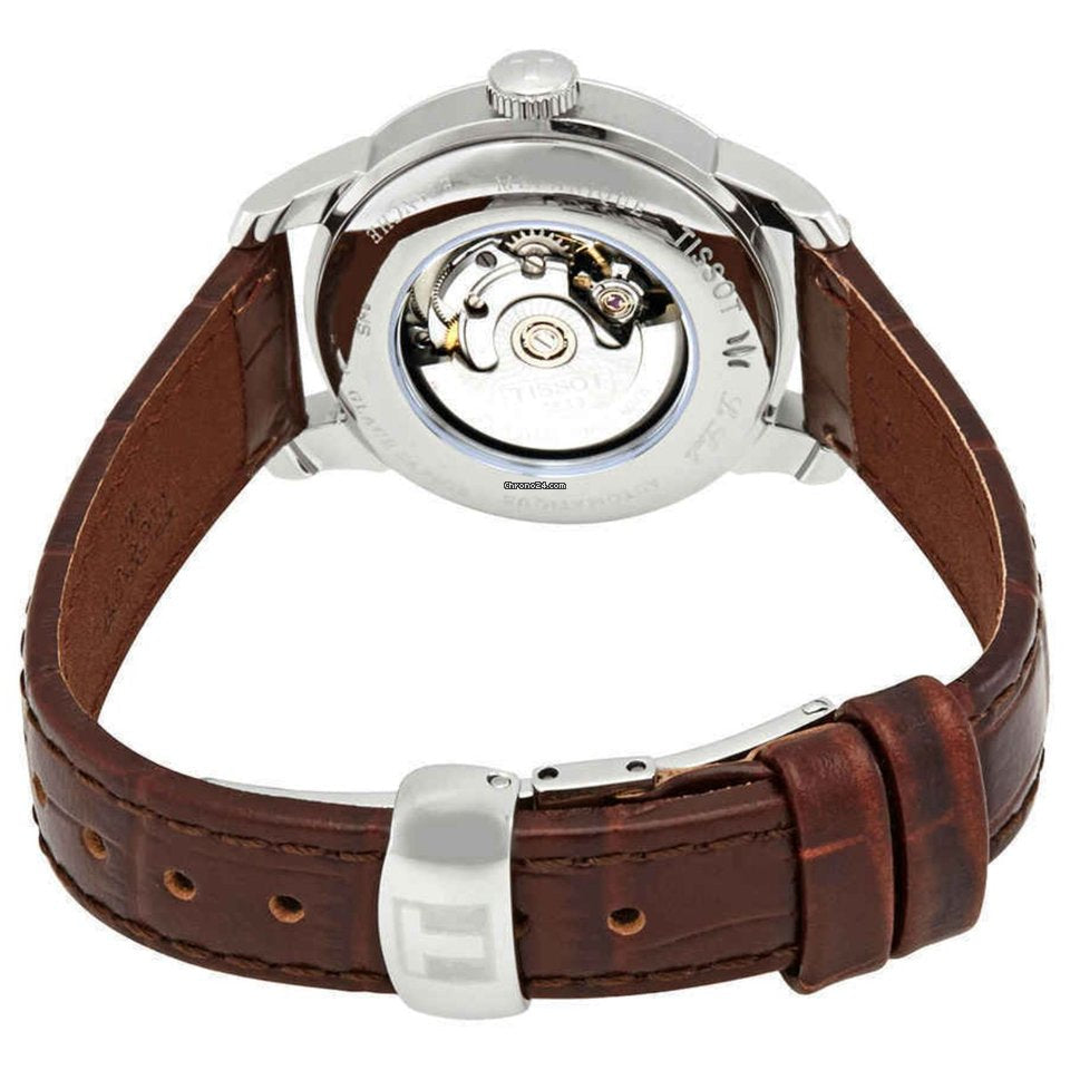  Shop Authentic Tissot T Classic Le Locle Automatic Silver Dial Brown Leather Strap Watch For Women - T006.207.16.038.00 - Luxxuri