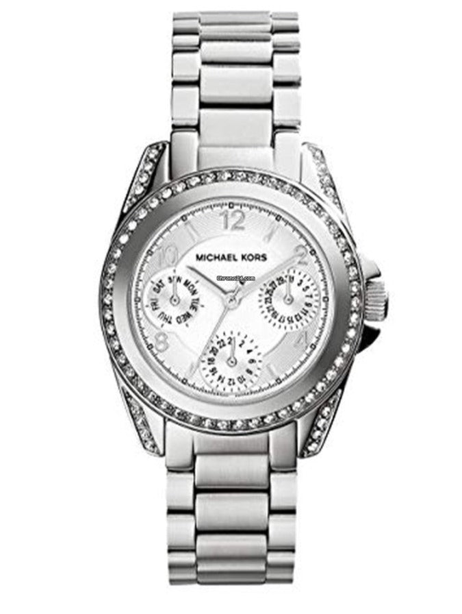  Shop Authentic Michael Kors Brinkley Silver Dial with Diamonds Silver Steel Strap Watch for Women - MK5083 - Luxxuri