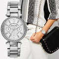  Shop Authentic Michael Kors Parker Silver Dial Silver Steel Strap Watch for Women - MK5615 - Luxxuri