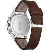  Shop Authentic Hugo Boss Allure Blue Dial Brown Leather Strap Watch for Men - 1513921 - Luxxuri