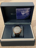 Shop Authentic Maserati Legend Chronograph Black Dial Black Leather Strap Watch For Men - R8871638001 - Luxxuri