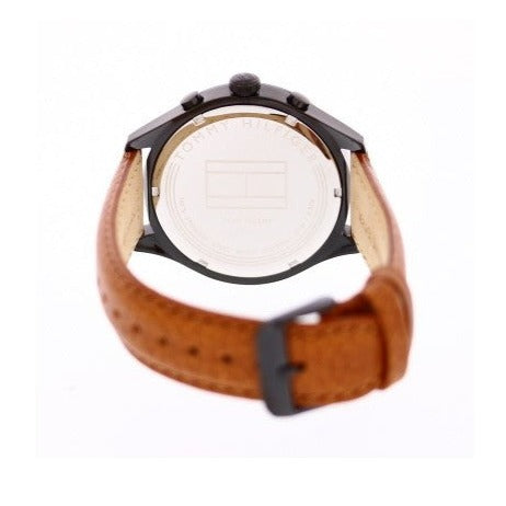  Shop Authentic Tommy Hilfiger Gavin Chronograph Quartz Black Dial Brown Leather Strap Watch for Men - 1791470 - Luxxuri