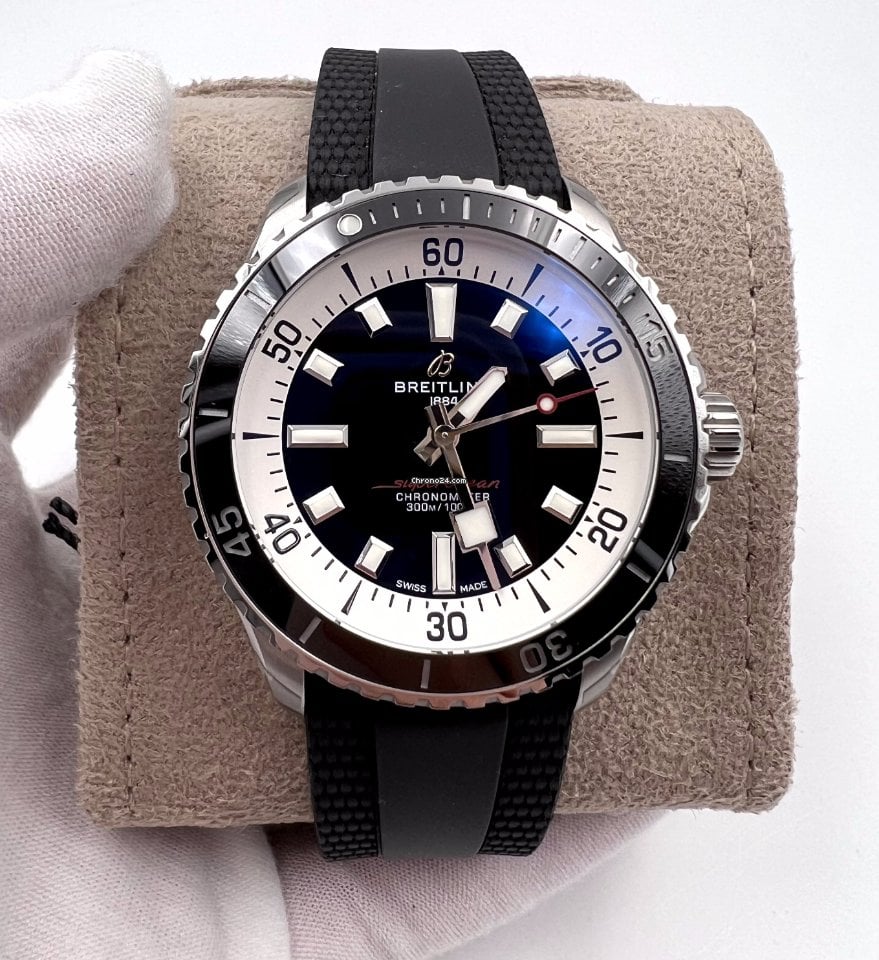  Shop Authentic Breitling Superocean Automatic 42 Black Dial Black Rubber Strap Watch for Men - A17375211B1S1 - Luxxuri