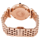  Shop Authentic Emporio Armani Gianni T-Bar Black Dial Rose Gold Strap Watch For Women - AR11145 - Luxxuri