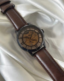  Shop Authentic Fossil Townsman Automatic Skeleton Brown Dial Brown Leather Strap Watch for Men - ME3098 - Luxxuri
