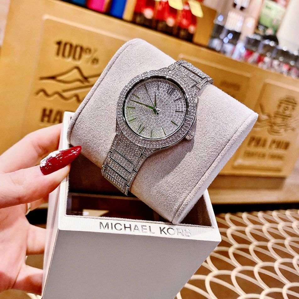  Shop Authentic Michael Kors Kerry Crystal Pave Silver Dial Silver Steel Strap Watch For Women - MK3359 - Luxxuri