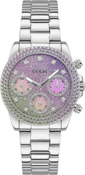  Shop Authentic Guess Sol Chronograph Crystals Multicolor Dial Silver Steel Strap Watch For Women - GW0483L1 - Luxxuri