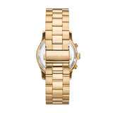  Shop Authentic Michael Kors Runway Chronograph Blue Dial Gold Steel Strap Watch For Women - MK7353 - Luxxuri