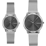  Shop Authentic Calvin Klein Minimal Black Dial Silver Mesh Bracelet Watch for Women - K3M22123 - Luxxuri