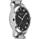 Shop Authentic Gucci G Timeless Black Dial Silver Steel Strap Watch For Women - YA126573A - Luxxuri