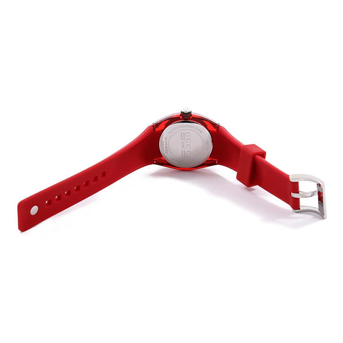  Shop Authentic Gucci Sync Quartz Red Dial Red Rubber Strap Watch For Women - YA137303 - Luxxuri