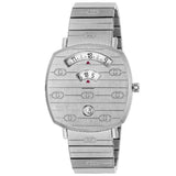  Shop Authentic Gucci Grip Quartz Silver Dial Silver Steel Strap Watch For Women - YA157401 - Luxxuri