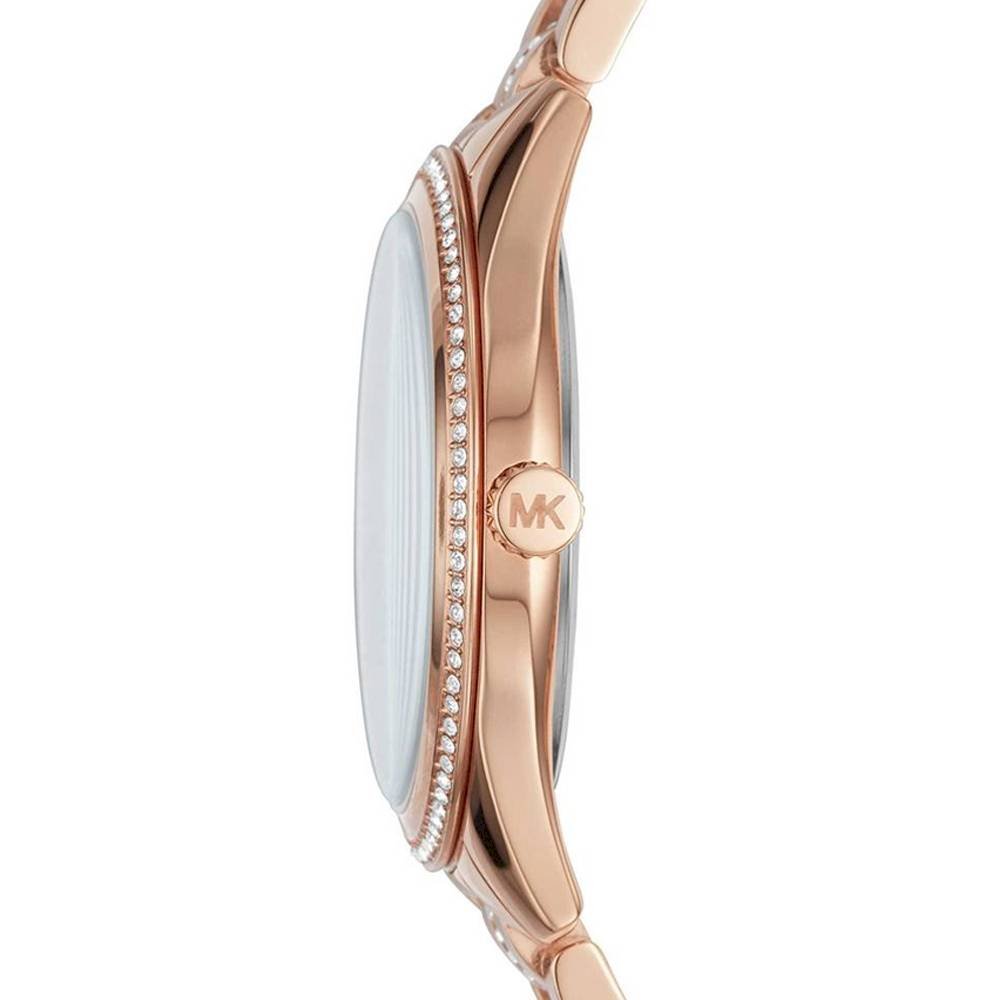 Shop Authentic Michael Kors Lauryn Blue Dial Rose Gold Steel Strap Watch for Women - MK3723 - Luxxuri