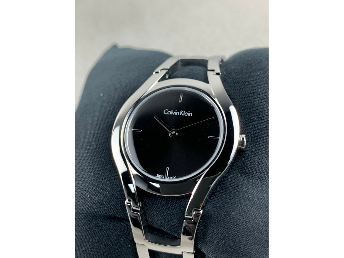  Shop Authentic Calvin Klein Class Black Dial Silver Steel Strap Watch for Women - K6R23121 - Luxxuri