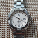  Shop Authentic Tag Heuer Aquaracer Quartz White Dial Silver Steel Strap Watch for Men - WAY1111.BA0928 - Luxxuri