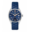  Shop Authentic Tag Heuer Carrera Quartz Blue Dial Blue Calfskin Leather Strap Watch for Women - WAR1112.FC6391 - Luxxuri
