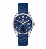  Shop Authentic Tag Heuer Carrera Quartz Blue Dial Blue Calfskin Leather Strap Watch for Women - WAR1112.FC6391 - Luxxuri