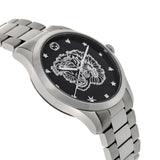  Shop Authentic Gucci G Timeless Diamonds Black Dial Silver Steel Strap Watch For Women - YA1264125 - Luxxuri