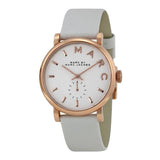  Shop Authentic Marc Jacobs Baker White Dial White Leather Strap Watch for Women - MBM1283 - Luxxuri