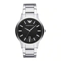  Shop Authentic Emporio Armani Renato Quartz Black Dial Silver Steel Strap Watch For Men - AR11181 - Luxxuri