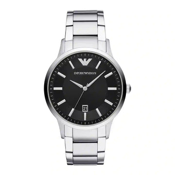  Shop Authentic Emporio Armani Renato Quartz Black Dial Silver Steel Strap Watch For Men - AR11181 - Luxxuri