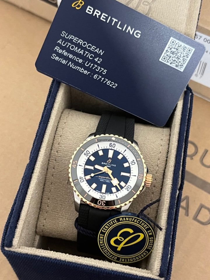  Shop Authentic Breitling Superocean Automatic 42 Black Dial Black Rubber Strap Watch for Men - U17375211B1S1 - Luxxuri