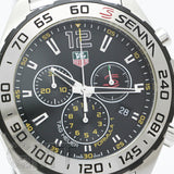  Shop Authentic Tag Heuer Formula 1 Senna Limited Edition Chronograph Black Dial Silver Steel Strap Watch for Men - CAZ1013.BA0883 - Luxxuri