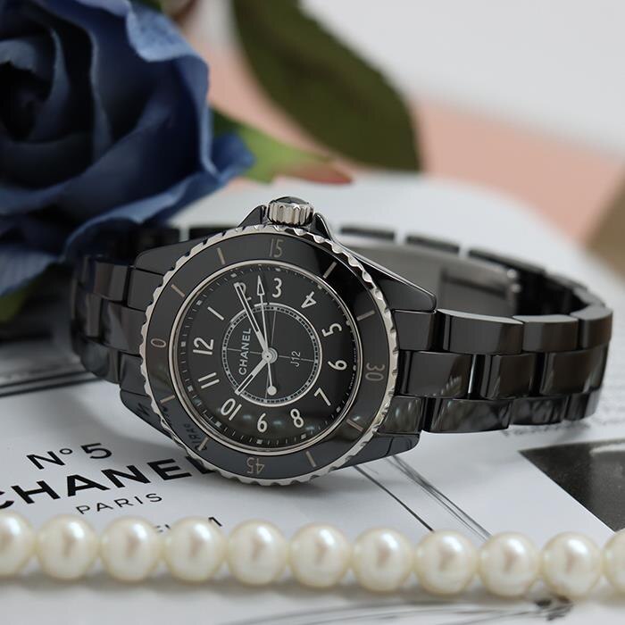 Shop Authentic Chanel J12 Quartz Black Dial Black Steel Strap Watch for Women - J12 H5695 - Luxxuri