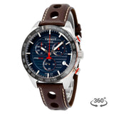  Shop Authentic Tissot PRS 516 Chronograph Blue Dial Brown Leather Strap Watch For Men - T100.417.16.041.00 - Luxxuri