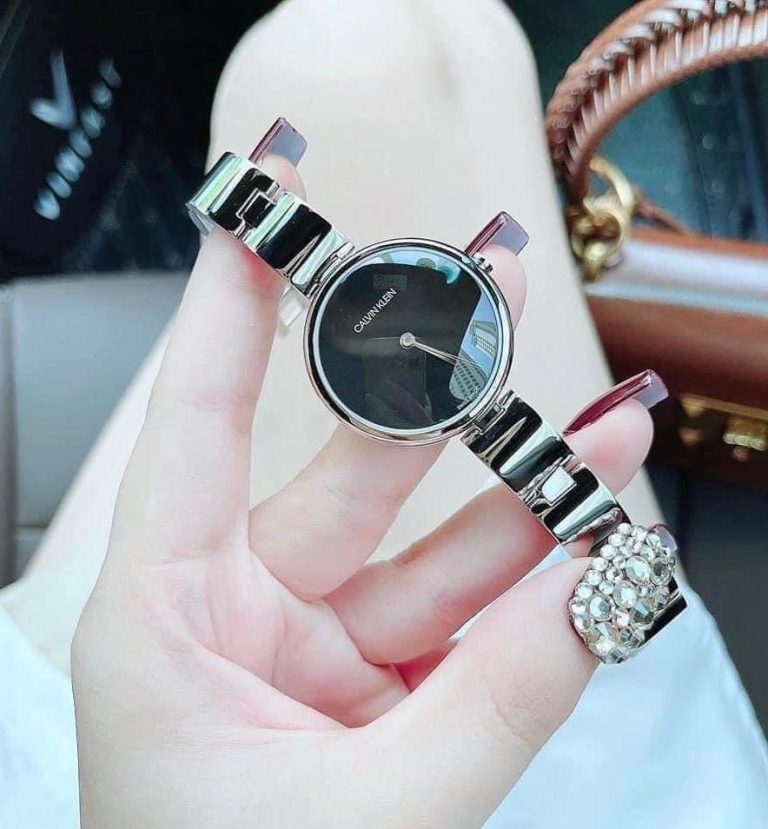  Shop Authentic Calvin Klein Wavy Black Dial Silver Steel Strap Watch for Women - K9U23141 - Luxxuri