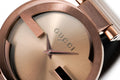  Shop Authentic Gucci Interlocking Iconic Brown Dial Brown Leather Strap Watch For Women - YA133207 - Luxxuri