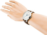  Shop Authentic Fossil Minimalist Off White Dial Brown Leather Strap Watch for Men - FS5306 - Luxxuri