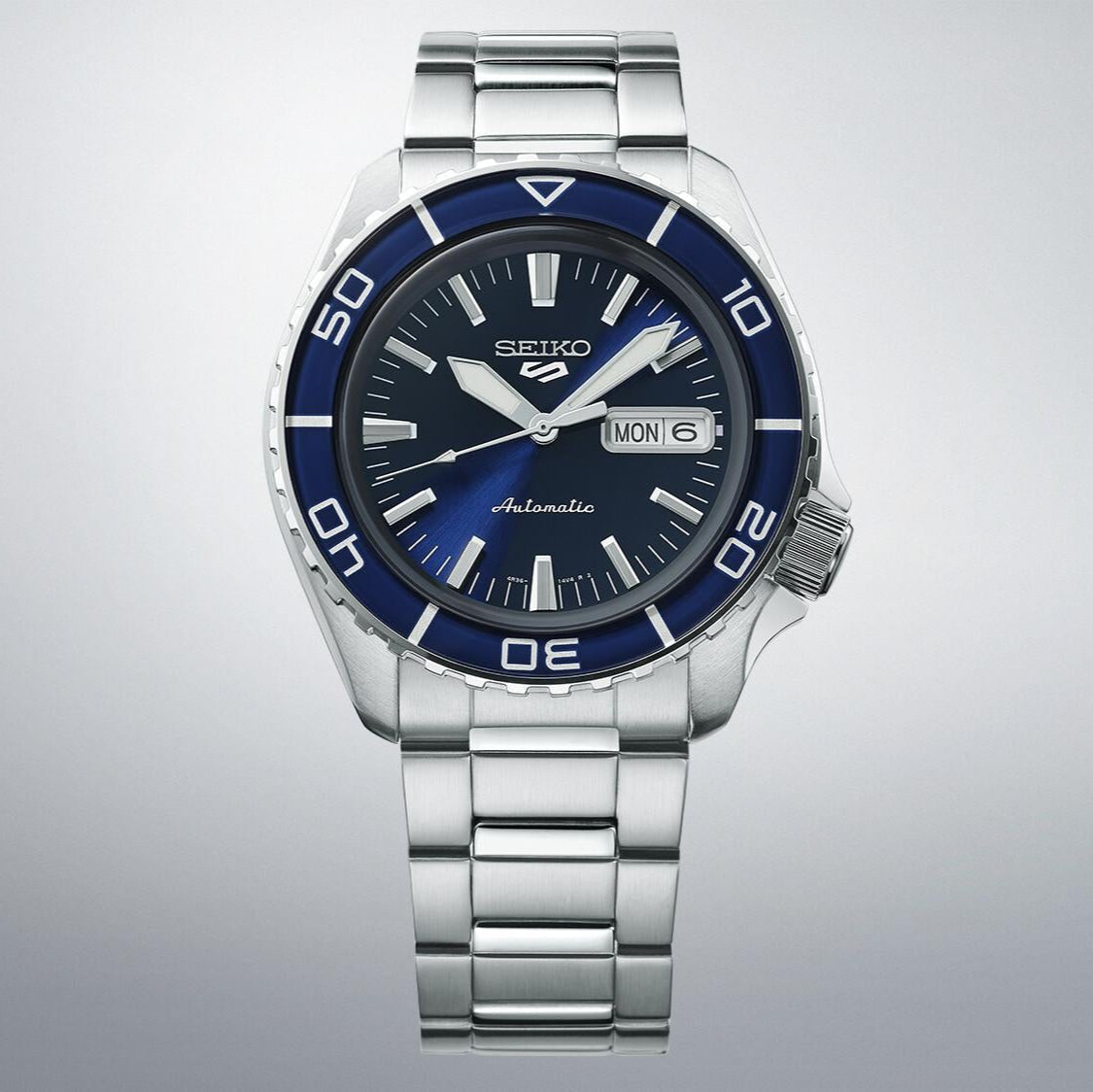  Shop Authentic Seiko 5 Sports Automatic Blue Dial Silver Steel Strap Watch for Men - SRPK97K1 - Luxxuri