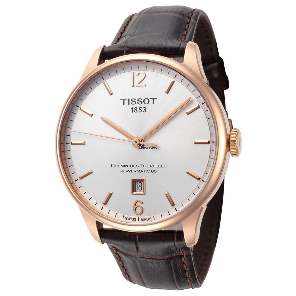  Shop Authentic Tissot Chemin Des Tourelles Powermatic 80 Silver Dial Brown Leather Strap Watch For Men - T099.407.36.037.00 - Luxxuri
