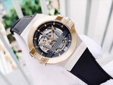  Shop Authentic Maserati Potenza Automatic Skeleton Dial Black Leather Strap Watch For Men - R8821108011 - Luxxuri