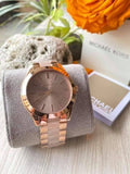  Shop Authentic Michael Kors Slim Runway Rose Gold Dial Two Tone Steel Strap Watch for Women - MK4294 - Luxxuri